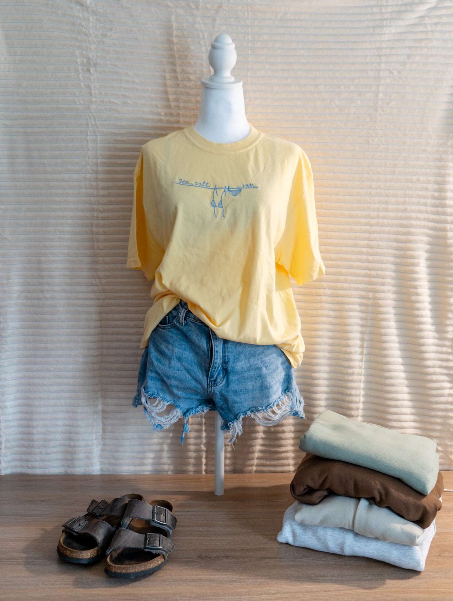sea salt and  sun tee shirt and long sleeves
