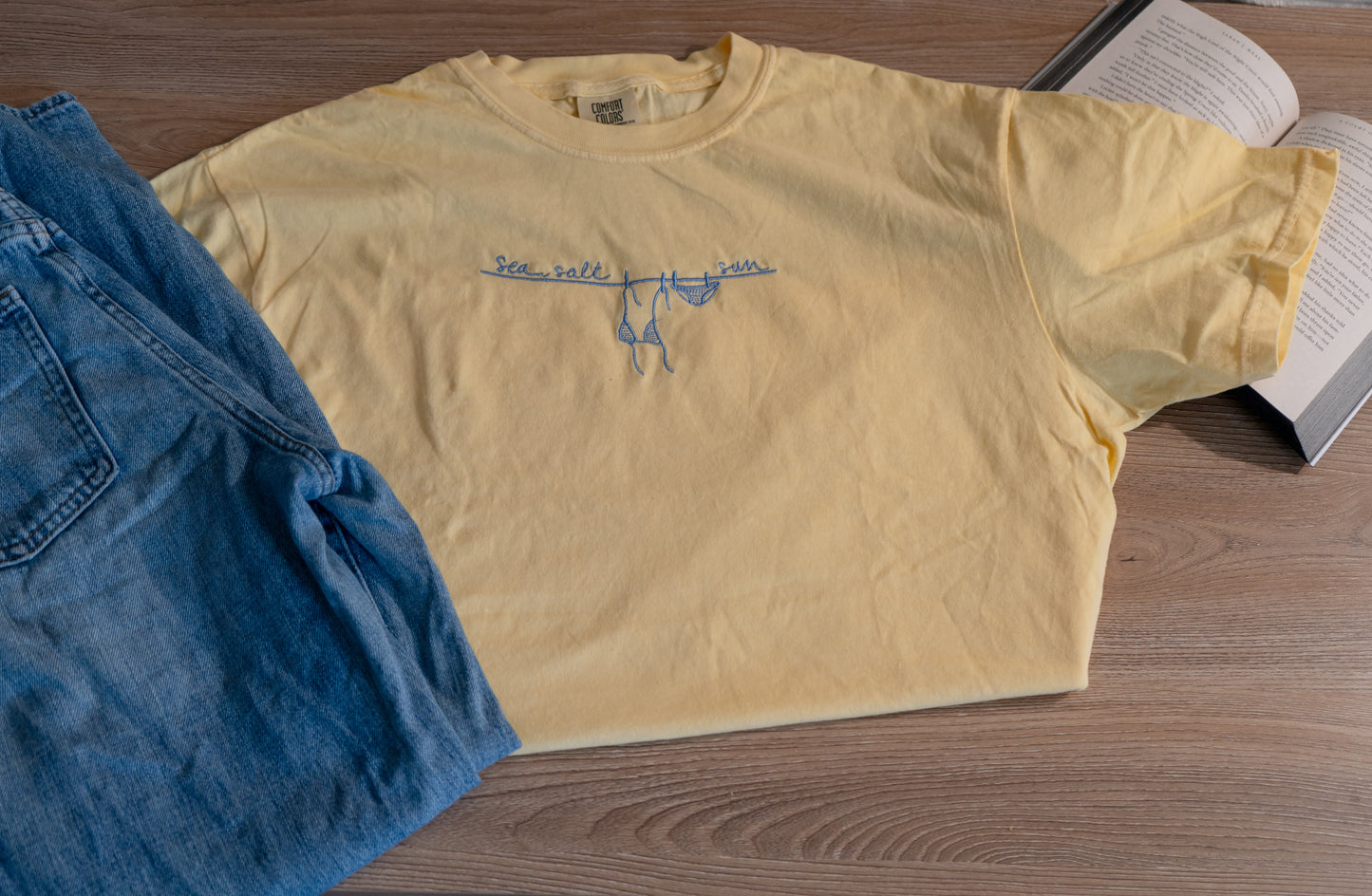 sea salt and  sun tee shirt and long sleeves