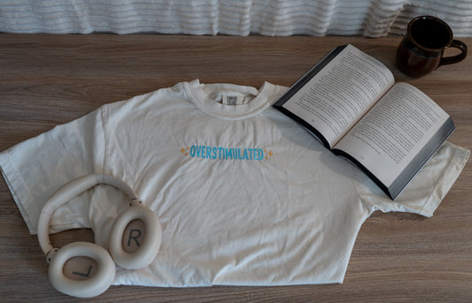 overstimulated tee shirt and long sleeves