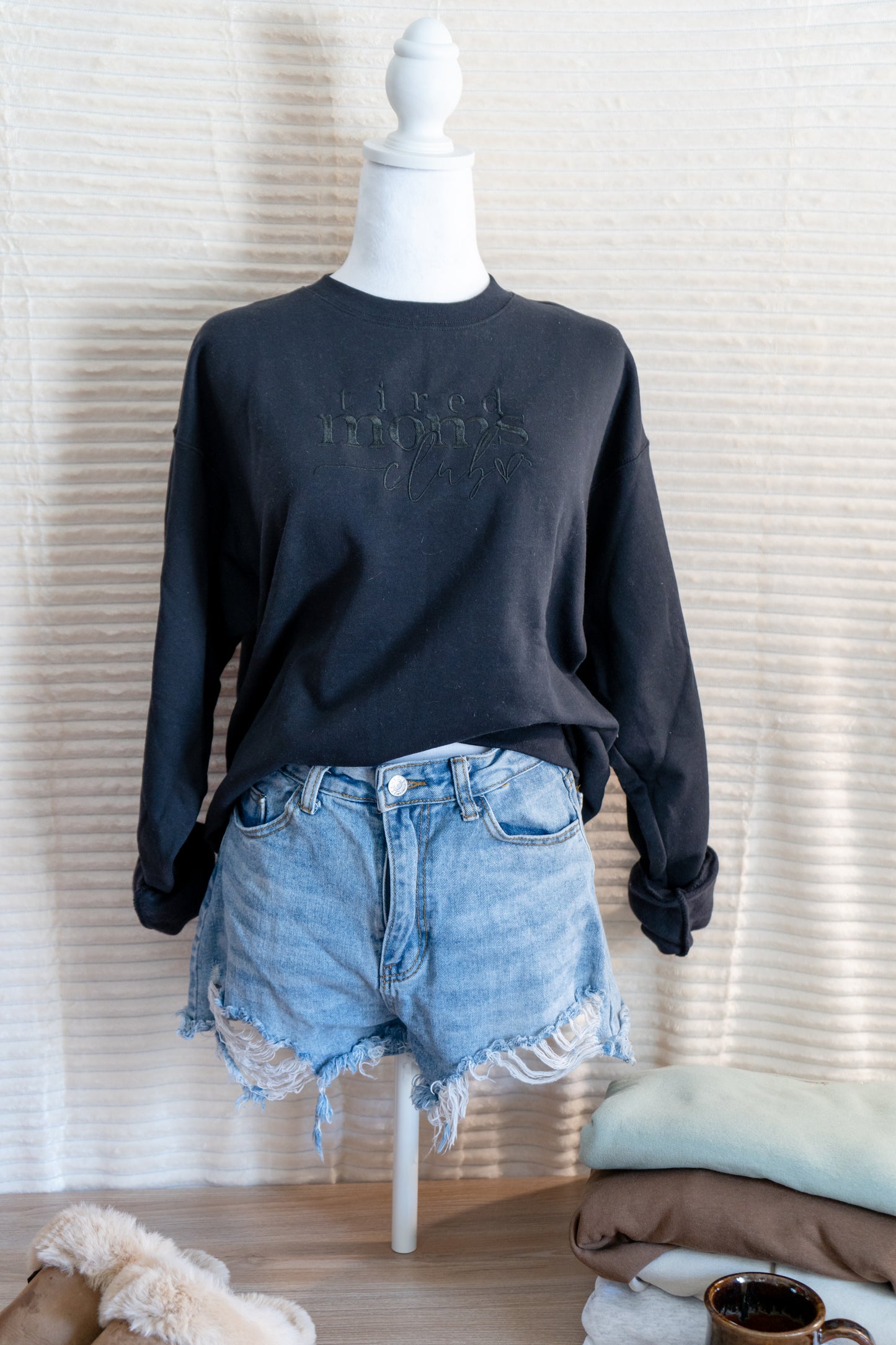 tired moms club sweatshirt