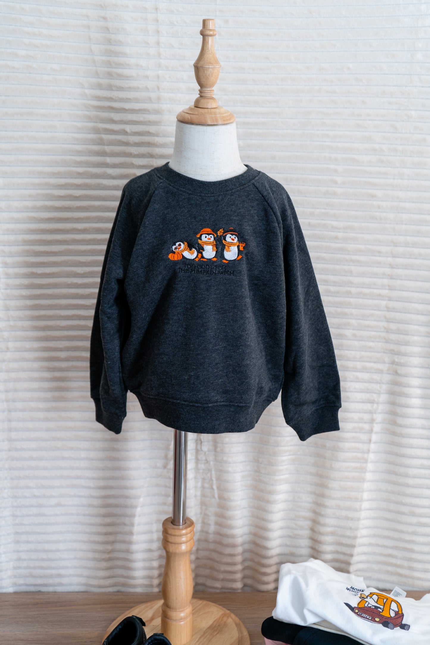 too cool for pumpkin patch sweatshirt
