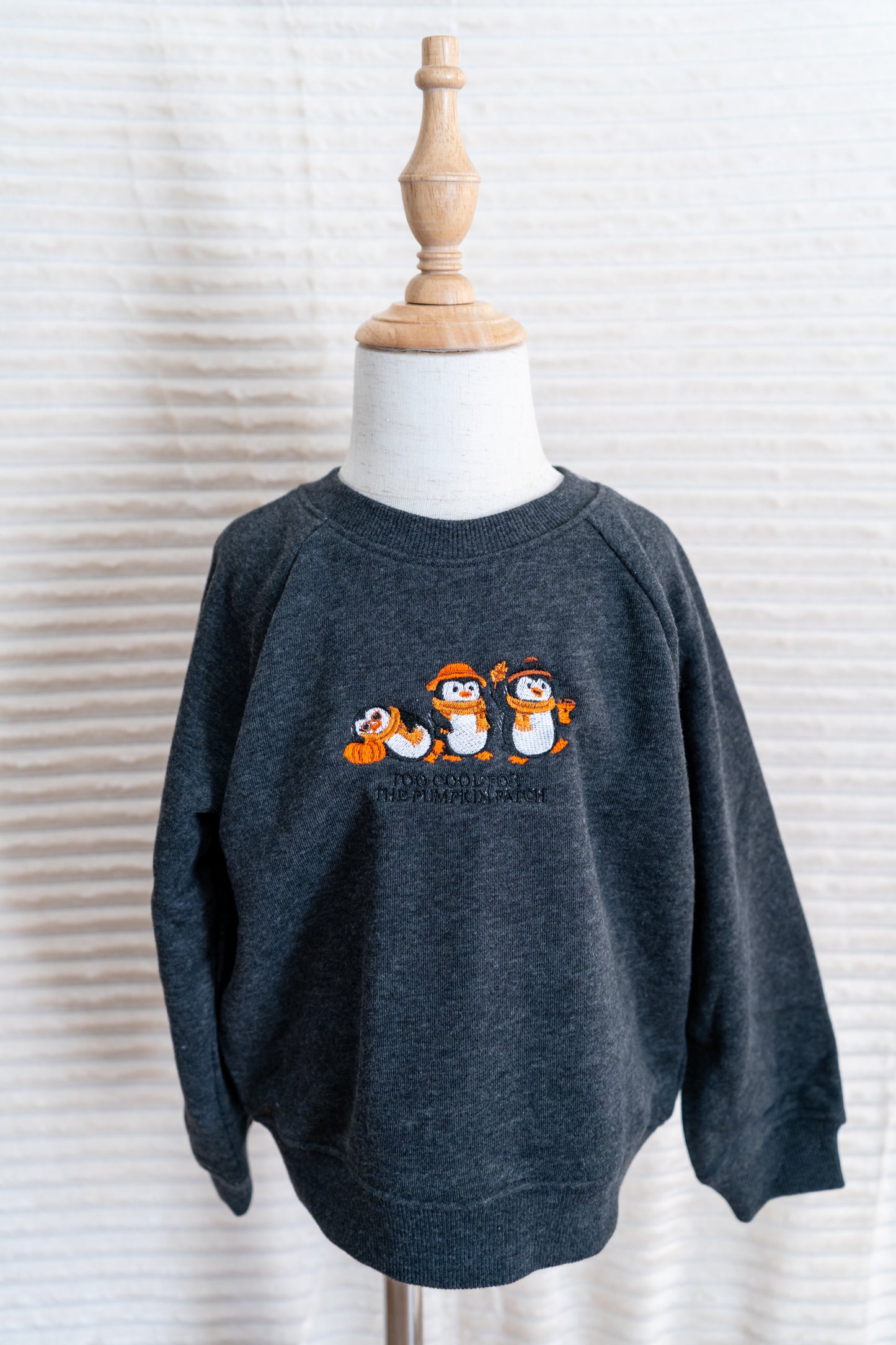too cool for pumpkin patch sweatshirt