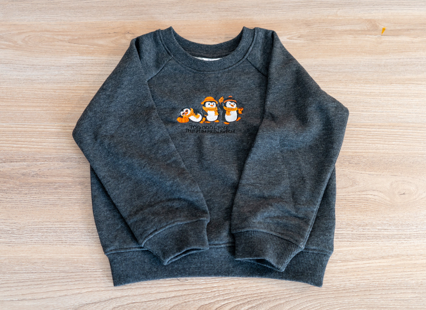 too cool for pumpkin patch sweatshirt