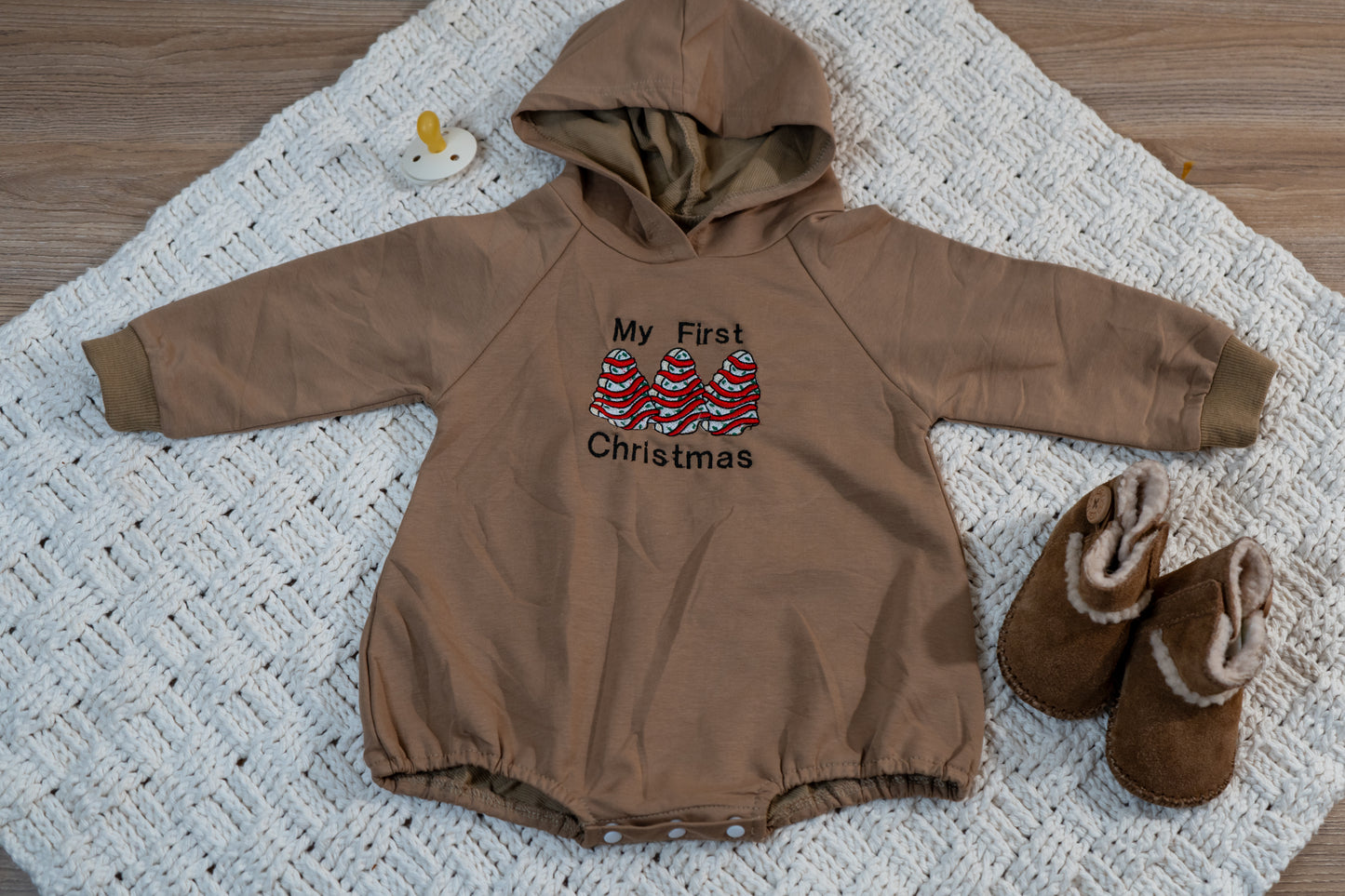 my first christmas tree cake hoodie