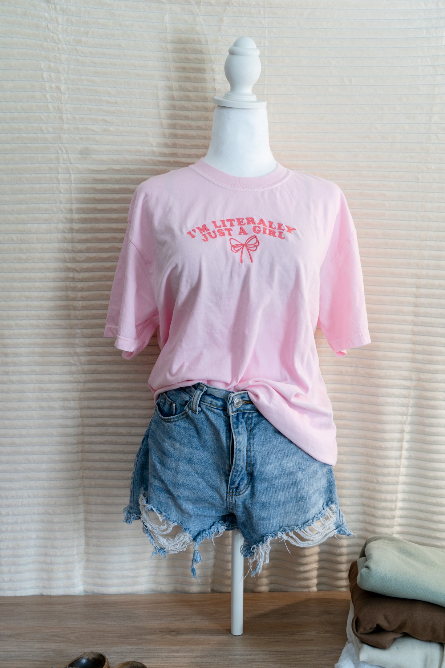 I'm literally just a girl tee shirt and long sleeves