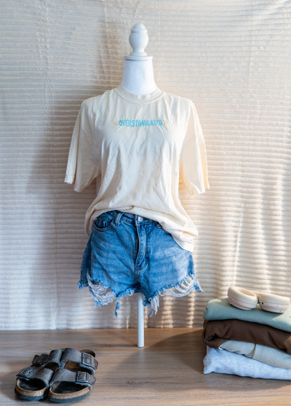 overstimulated tee shirt and long sleeves