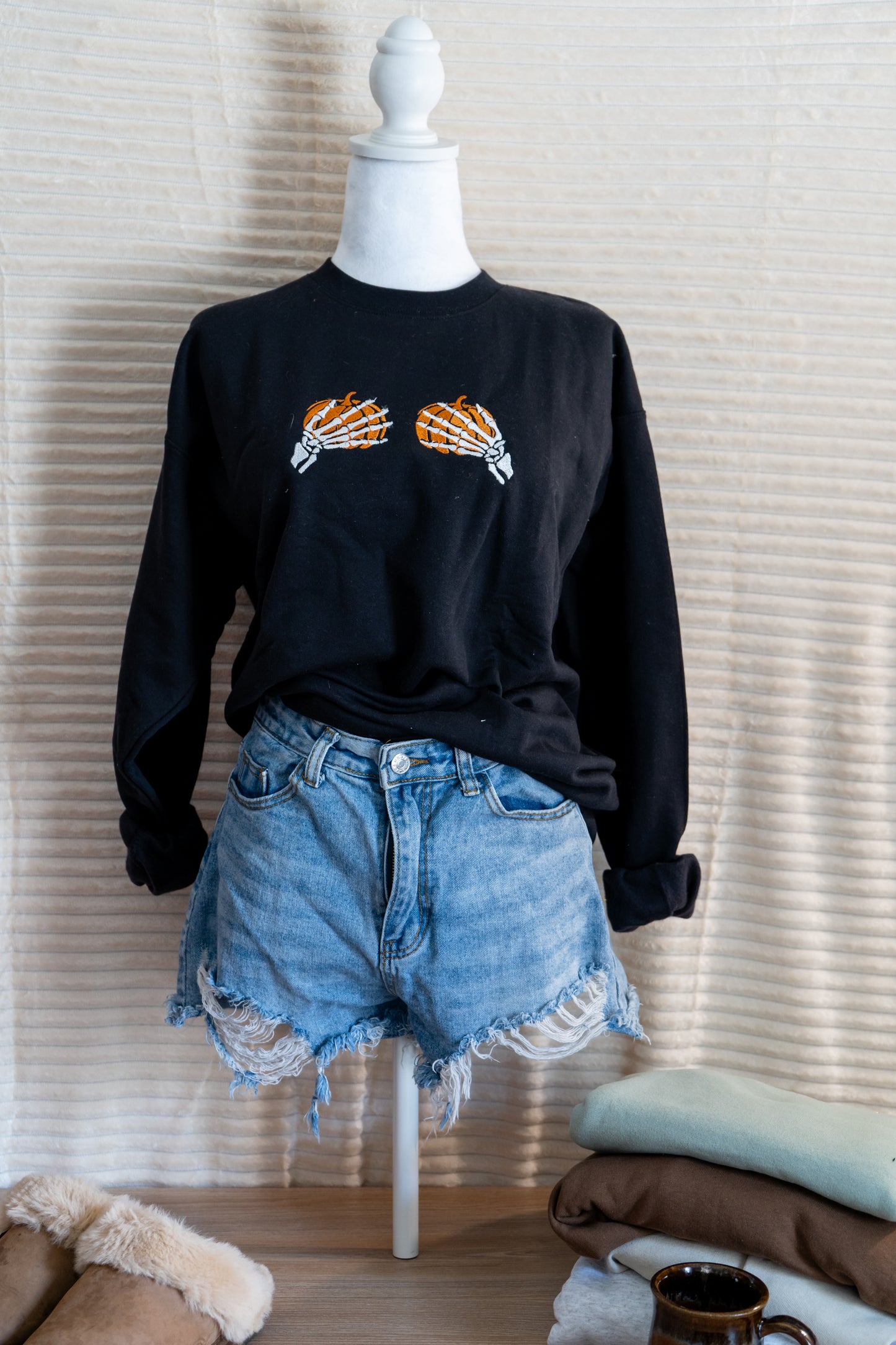 pumpkin boobs hoodie