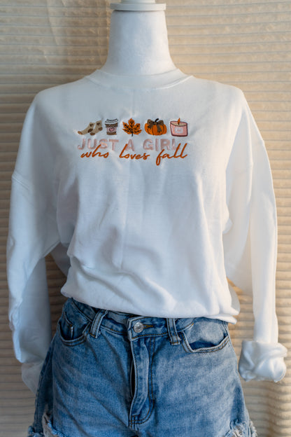 just a girl who loves fall hoodie