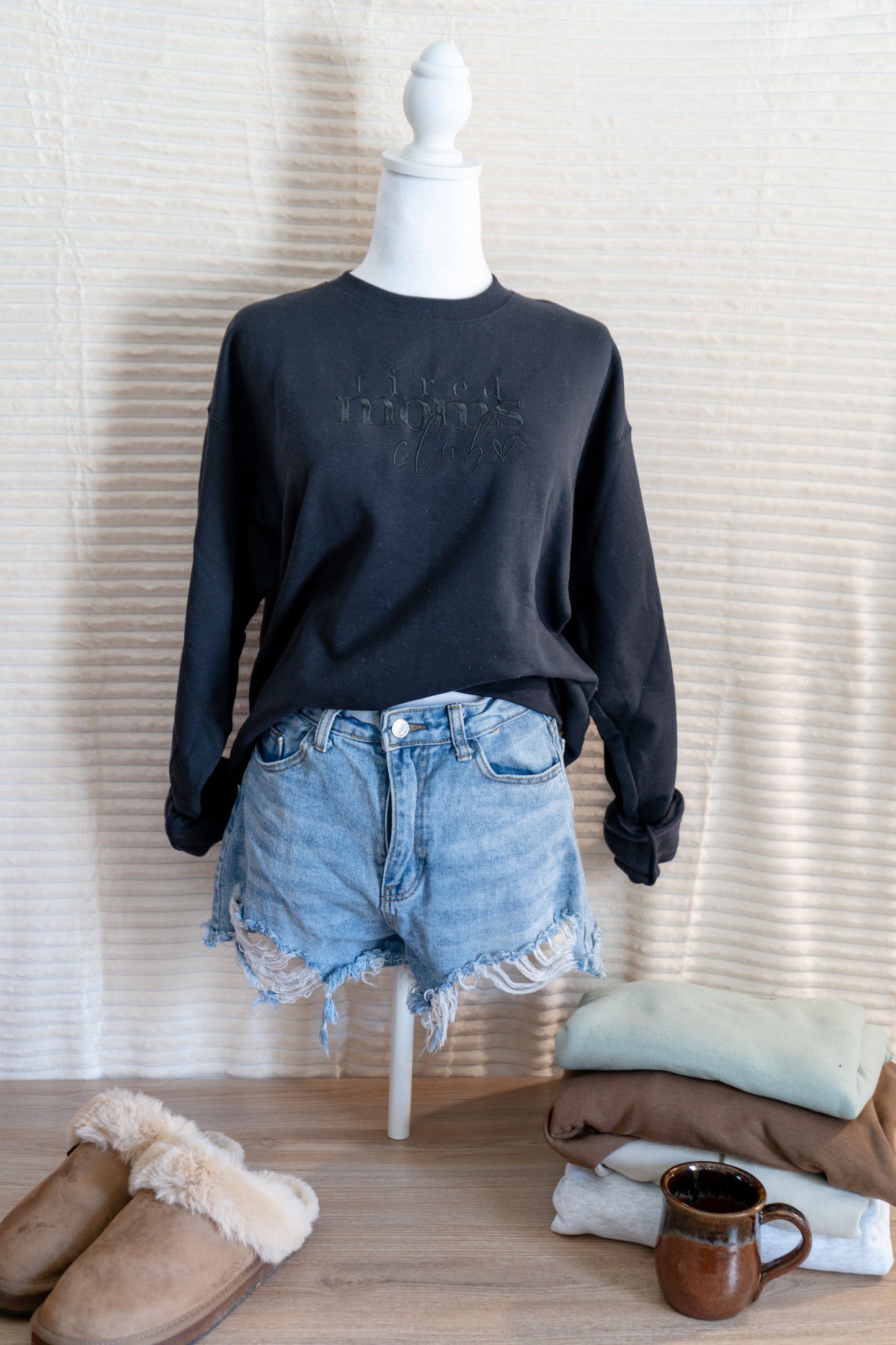 tired moms club sweatshirt