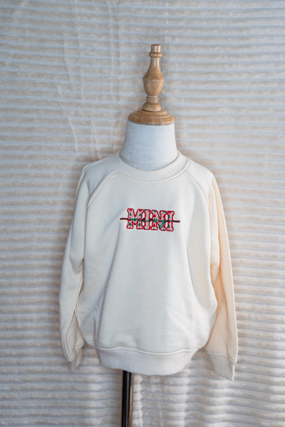 mini christmas sweatshirt