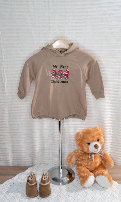 my first christmas tree cake hoodie