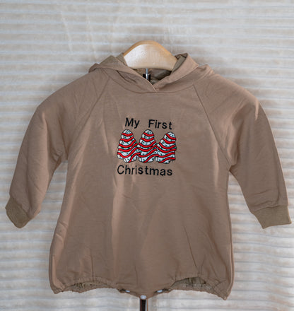 my first christmas tree cake hoodie